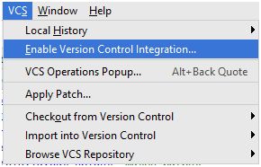 Enable Version Control Integration
